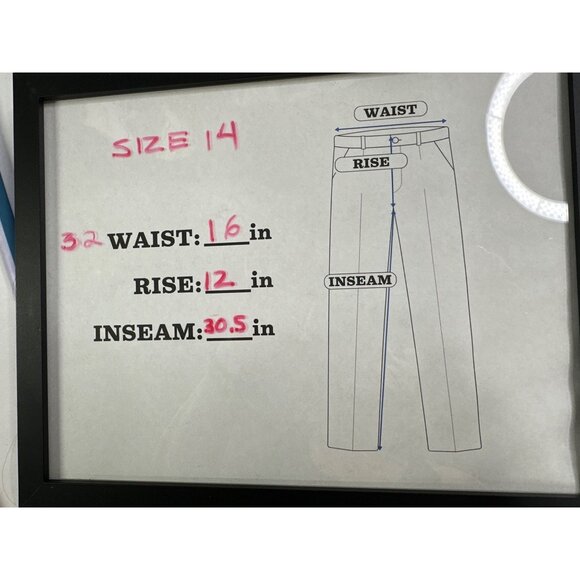 Vintage QVC Dialogue Womens Size 14 Black Trouser Pants Straight Leg 32x30 New - Picture 9 of 9